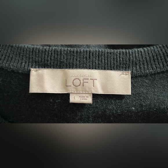 LOFT Sweater with Black Lace, Size M - Picture 3 of 4